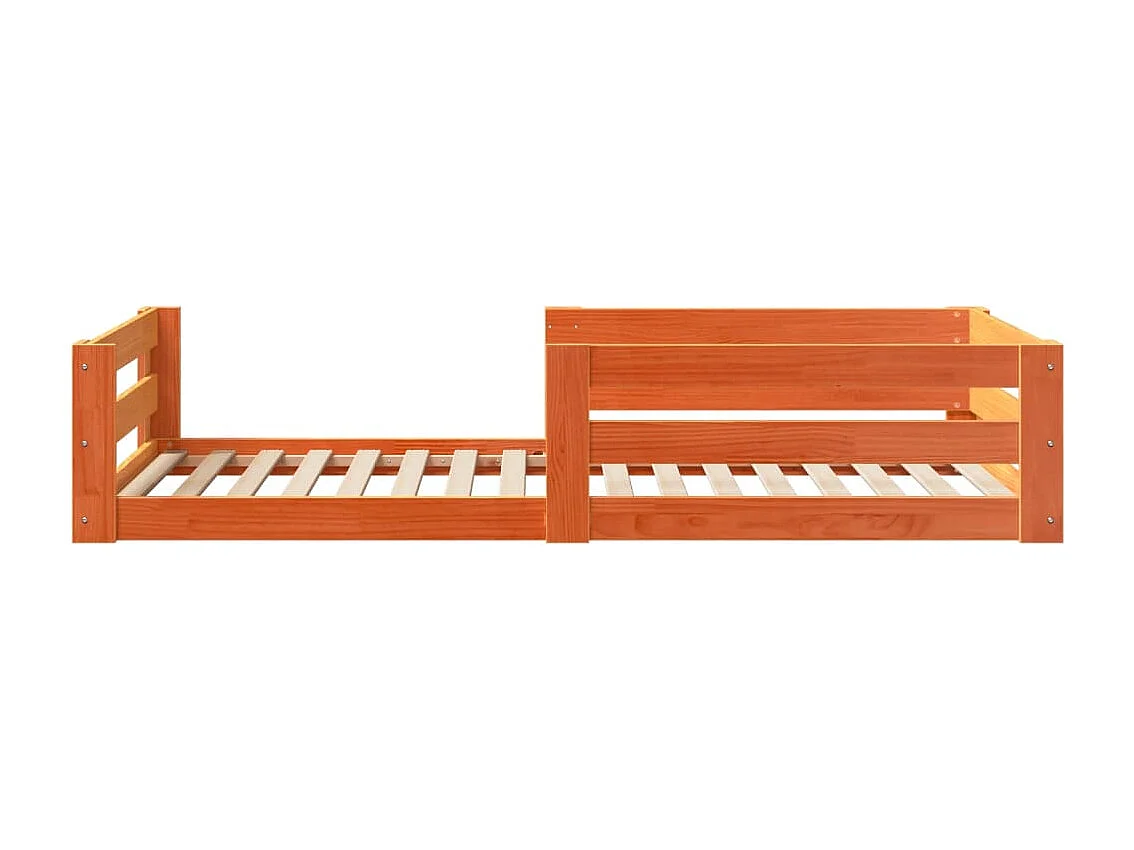 Letto senza Materasso Marrone Cera 80x200 cm Legno di Pino