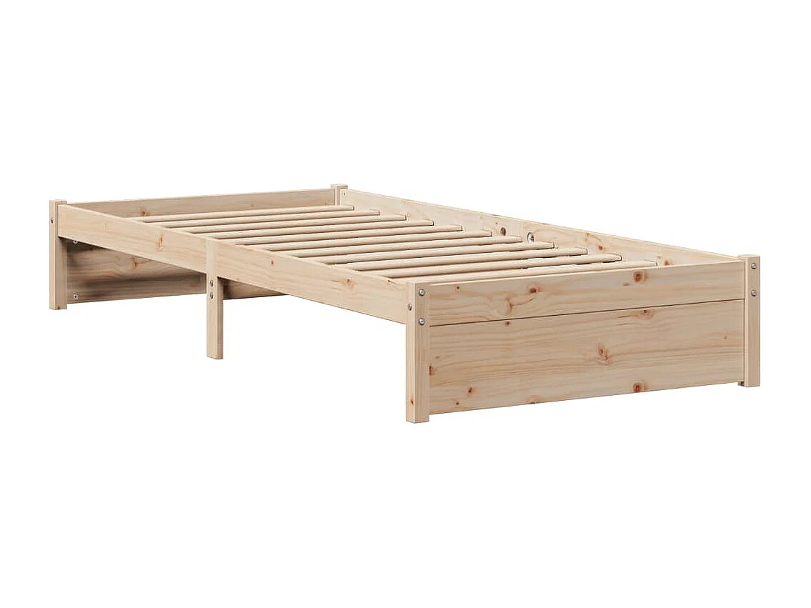 Bettgestell mit Kopfteil ohne Matratze 75x190 cm