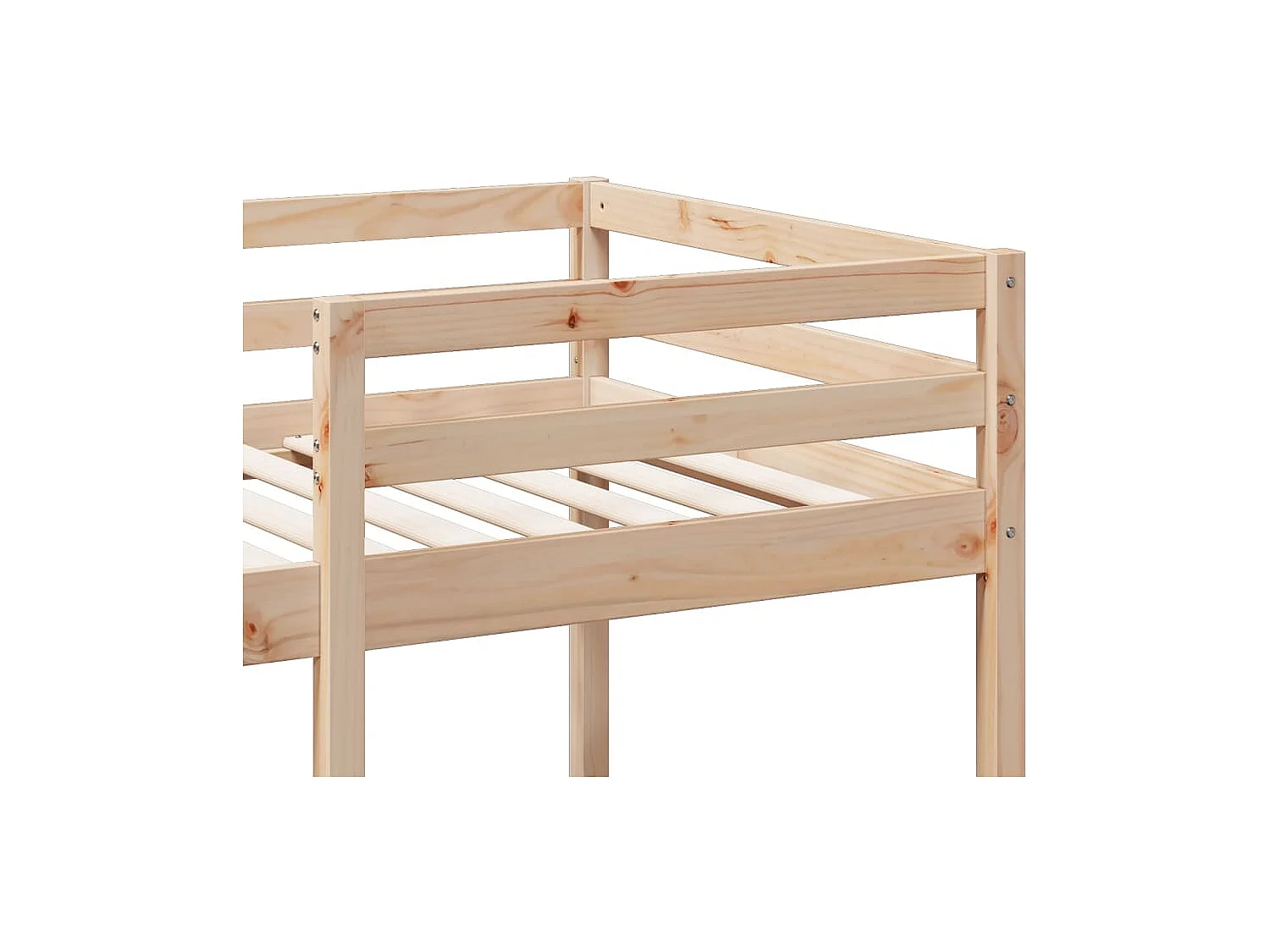 Cadre de lit superposé sans matelas 75x190cm bois de pin massif
