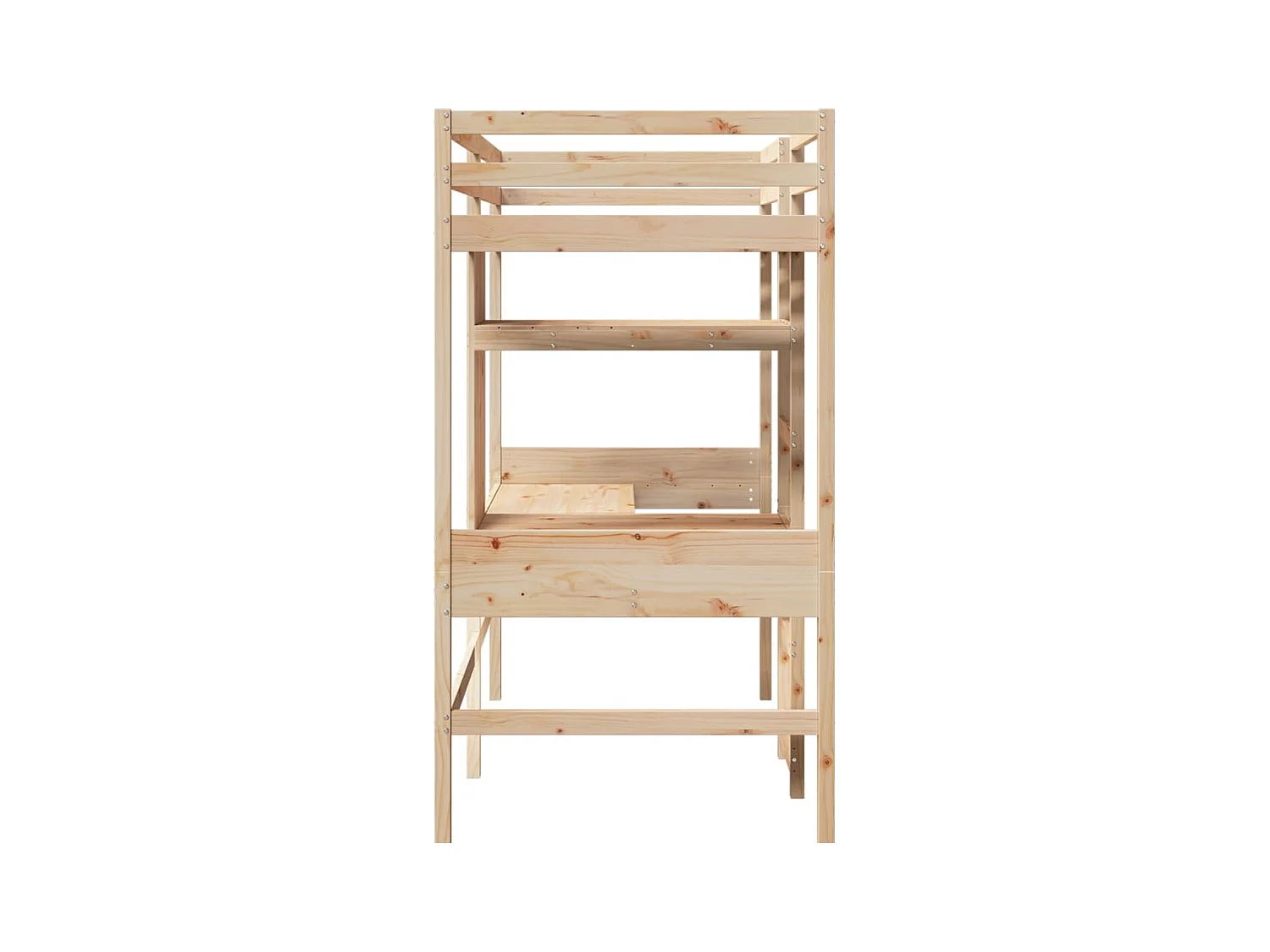Cadre de lit superposé sans matelas 75x190cm bois de pin massif