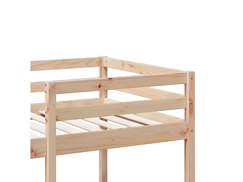 Hochbett ohne Matratze 75x190 cm Massivholz Kiefer