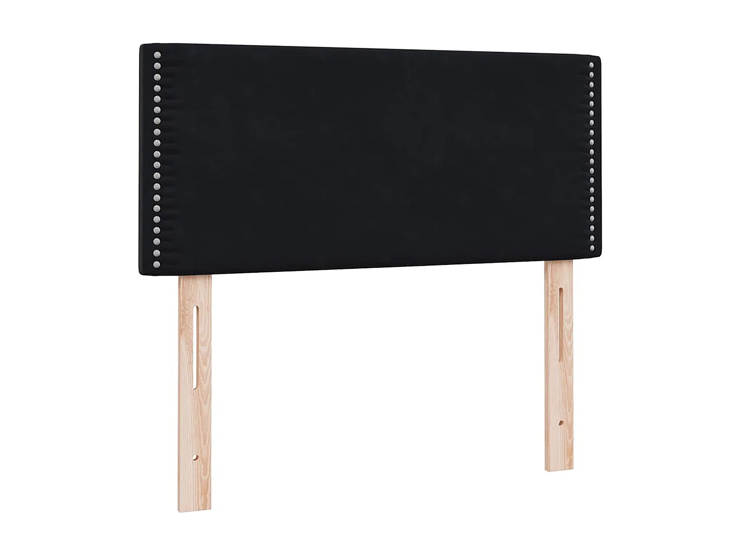 Boxspringbett mit Matratze Schwarz 80x220 cm Samt