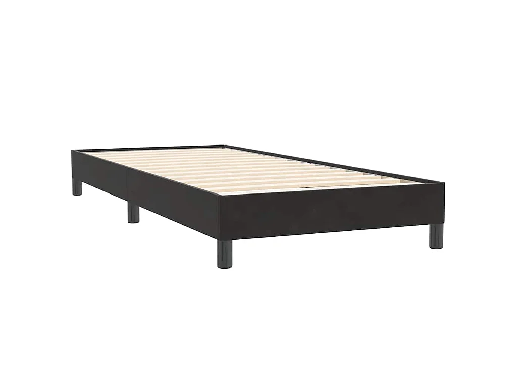 Cama com molas/colchão 80x220 cm veludo preto