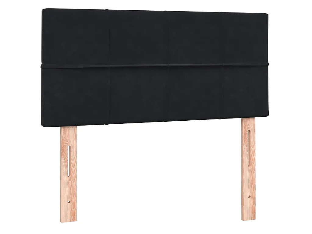 Cama com molas/colchão 80x220 cm veludo preto