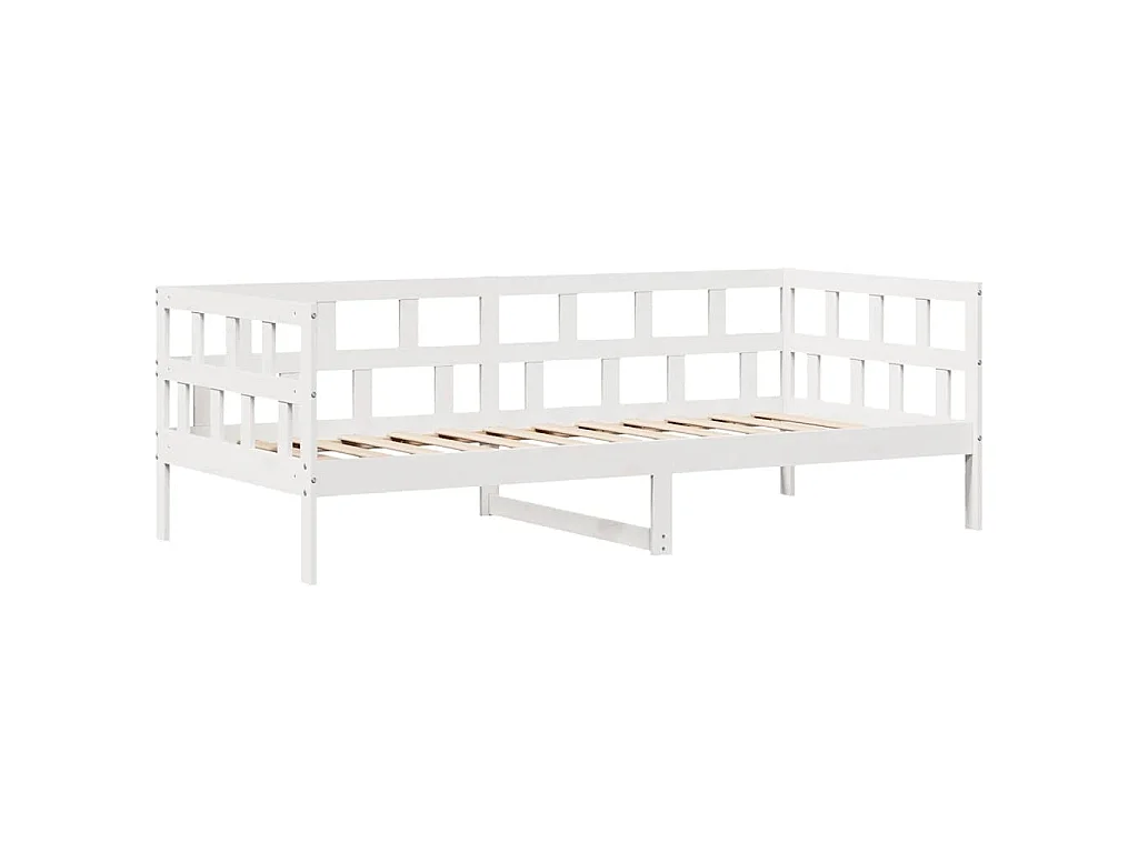 Slaapbank met lades 80x200 cm massief grenenhout wit