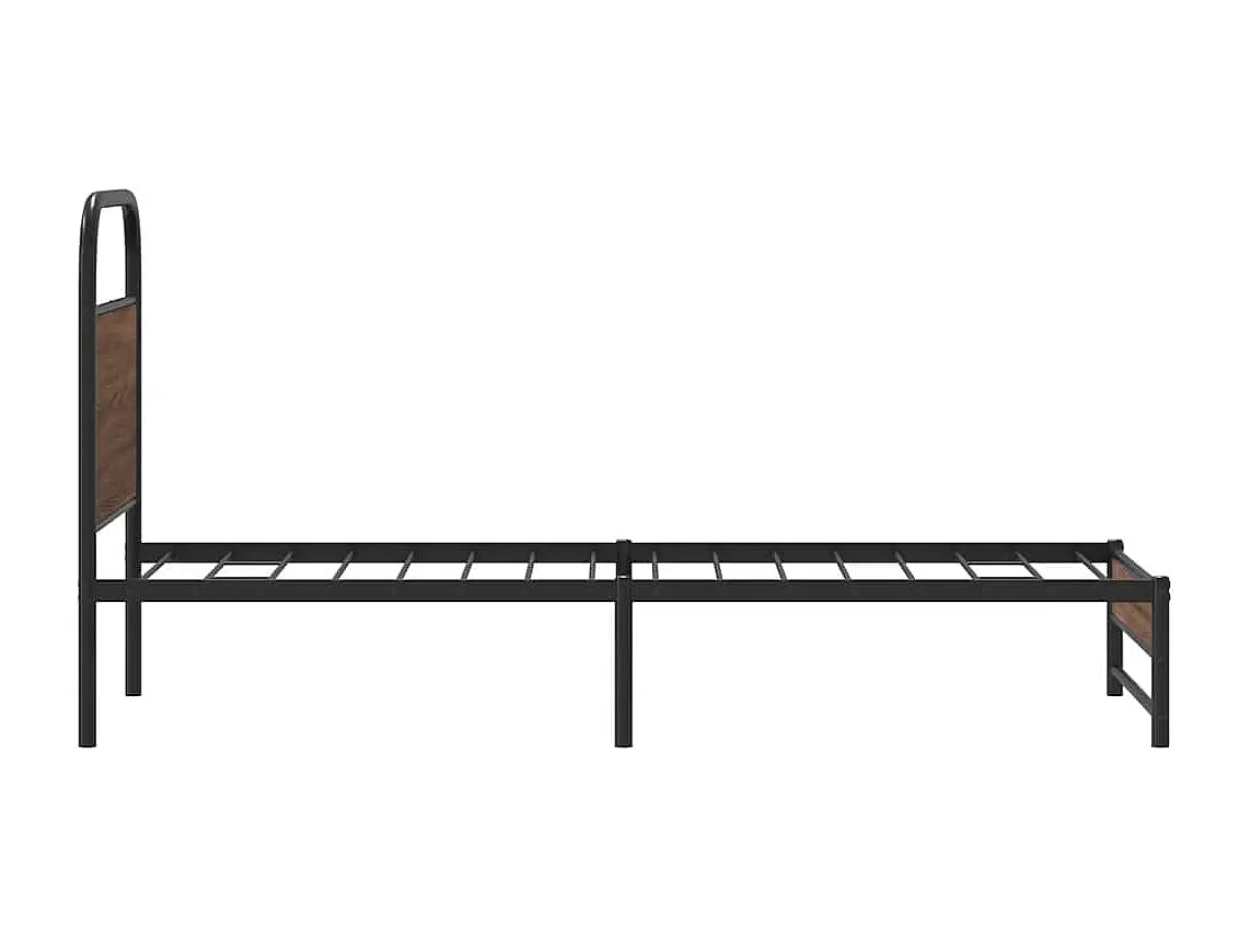 Cadre de lit sans matelas 80x200cm chêne marron bois ingénierie