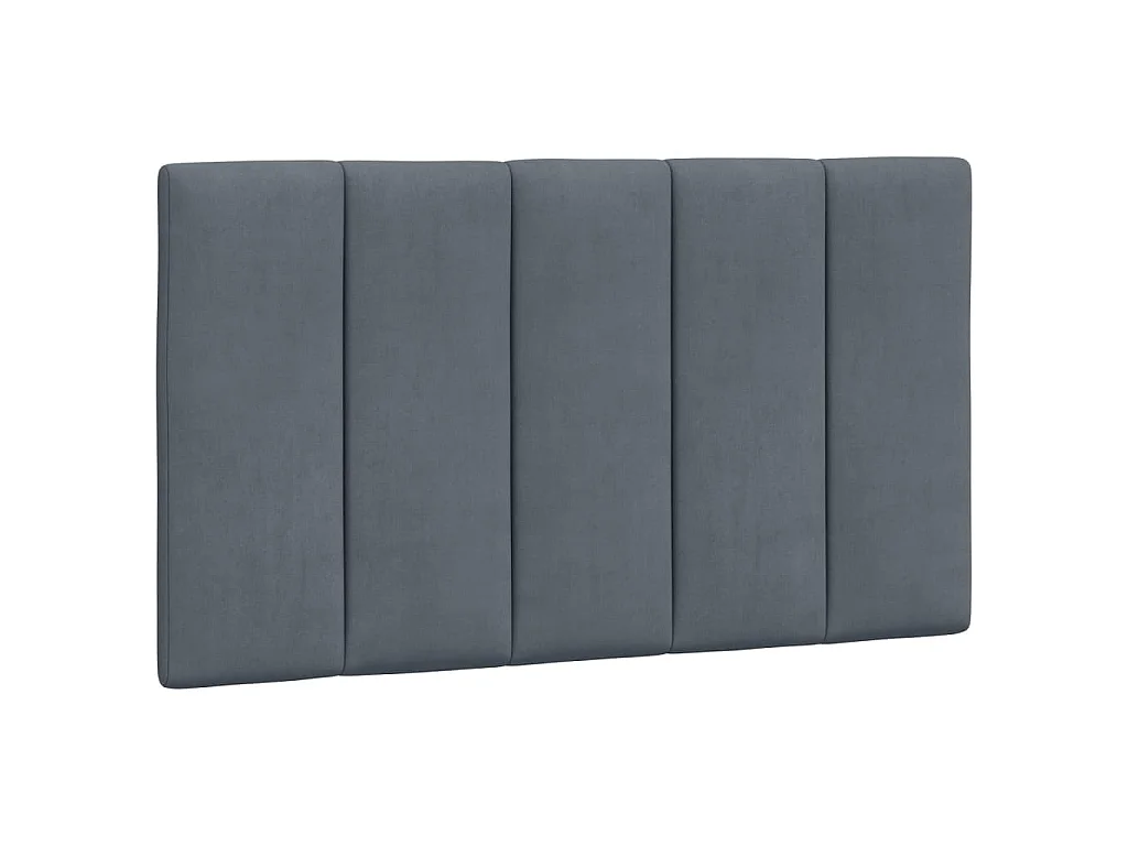 Cadre de lit avec LED sans matelas Hanko gris foncé 80x200 cm velours