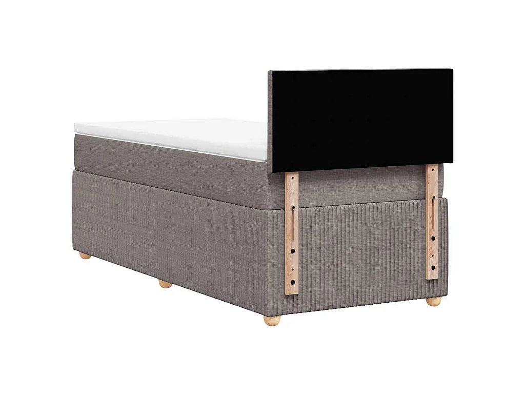 Giroletto a Molle con Materasso Tortora 80x200 cm inTessuto