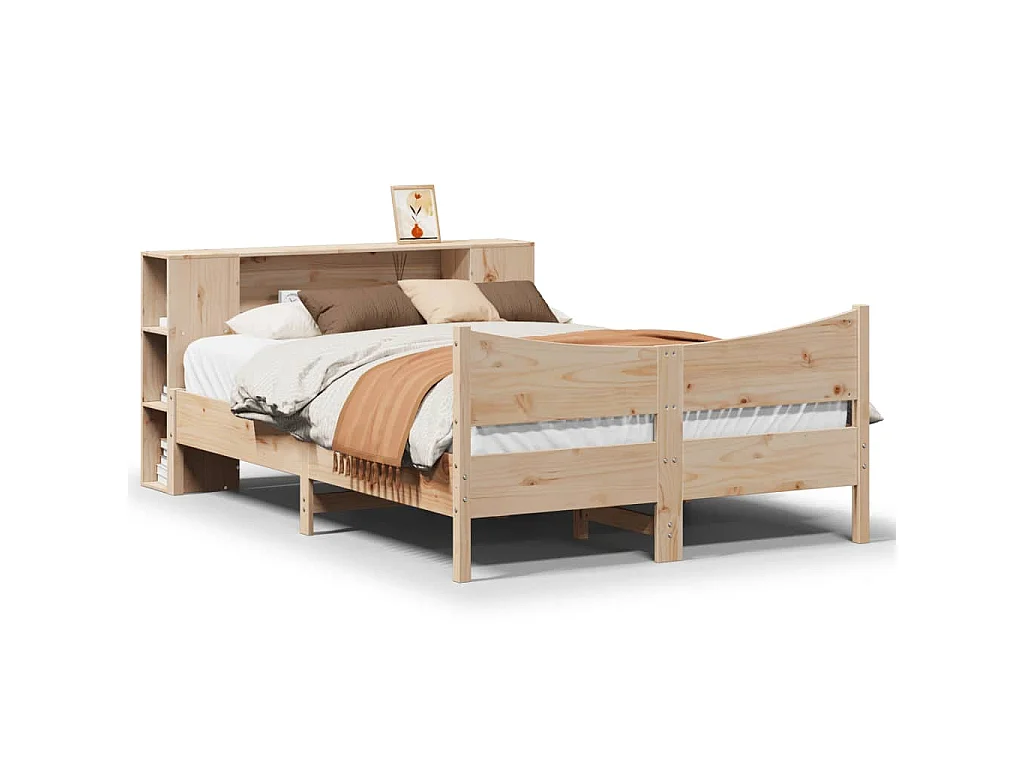 Cama sem colchão 135x190 cm madeira de pinho maciça