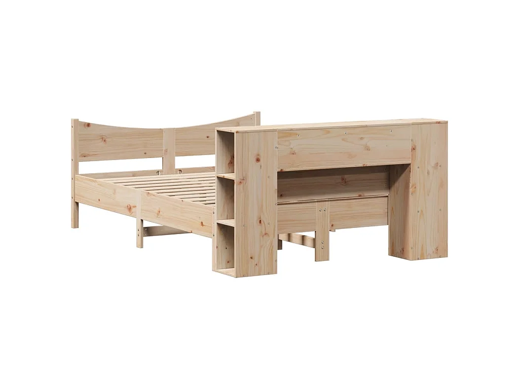 Cama sem colchão 135x190 cm madeira de pinho maciça