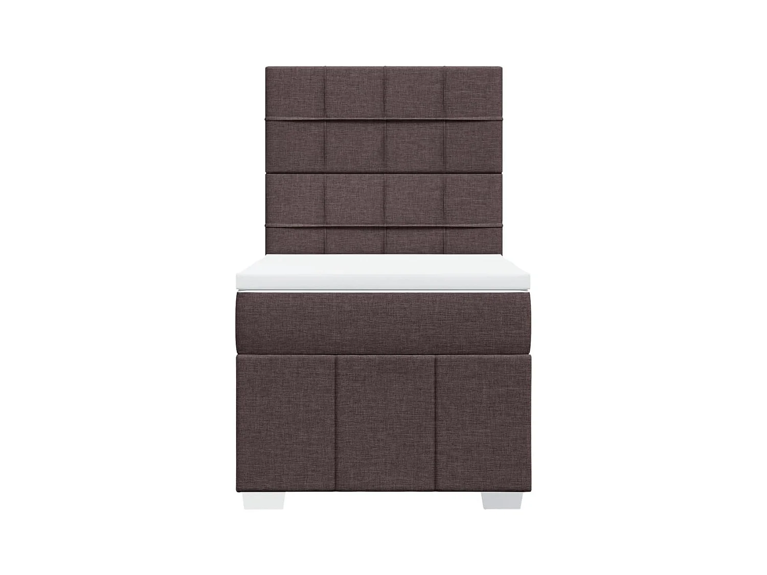 Sommier à lattes de lit avec matelas Marron foncé 80x200 cm