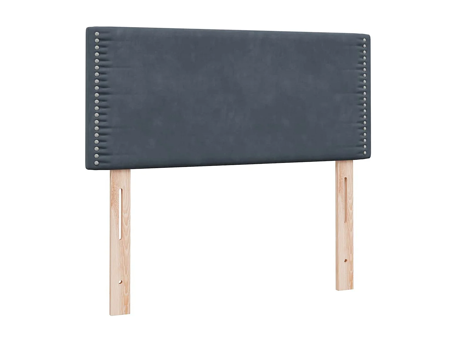 Boxspringbett mit Matratze Dunkelgrau 80x220 cm Samt