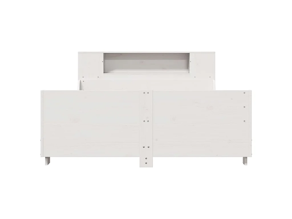 Cama sem colchão 135x190 cm madeira de pinho maciça branco