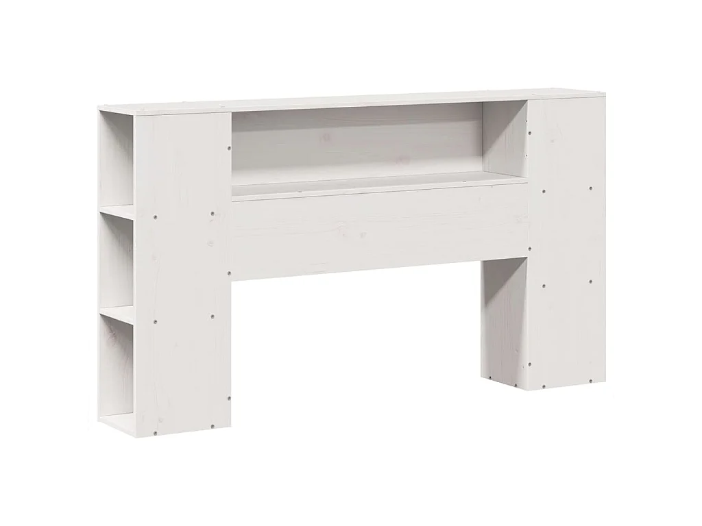 Cama sem colchão 135x190 cm madeira de pinho maciça branco