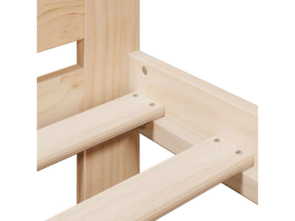 Cadre de lit sans matelas 135x190 cm bois de pin massif