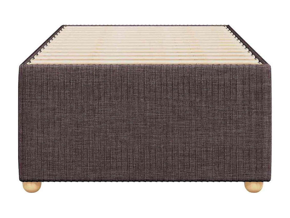 Cadre de lit sans matelas marron foncé 80x200 cm tissu