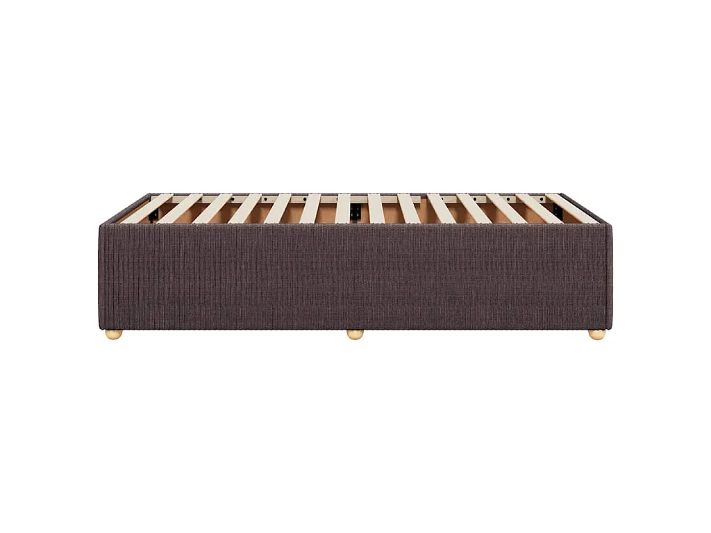 Bedframe zonder matras 80x200 cm stof donkerbruin
