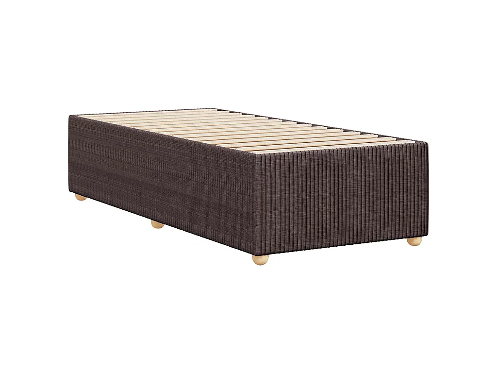 Bedframe zonder matras 80x200 cm stof donkerbruin