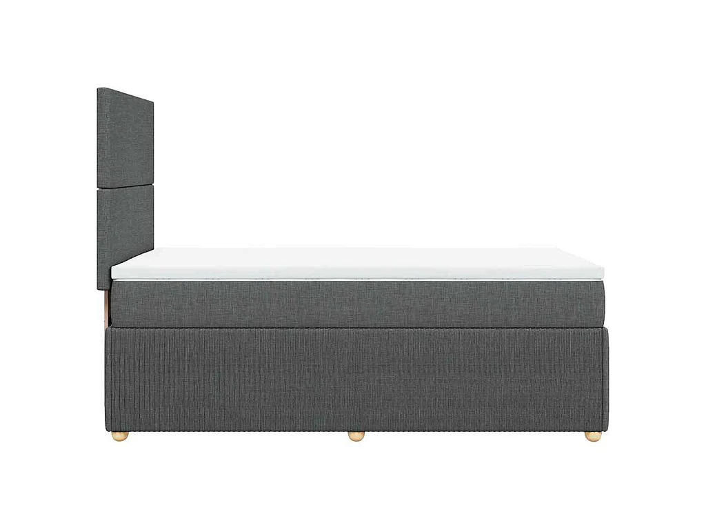Boxspring met matras stof donkergrijs 80x200 cm