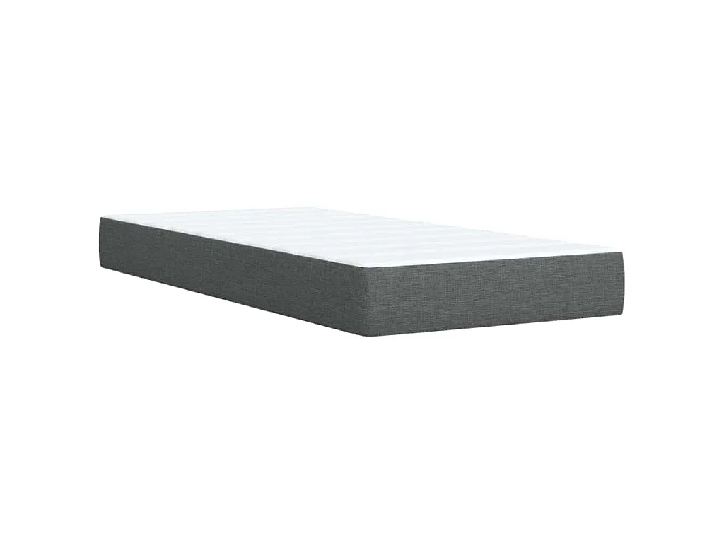 Boxspring met matras stof donkergrijs 80x200 cm