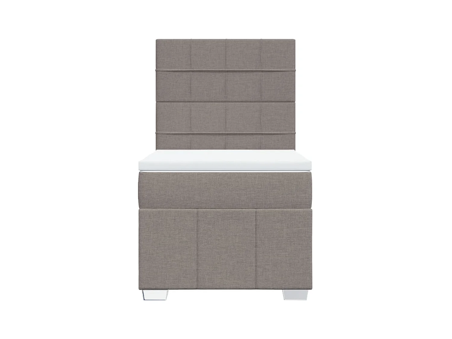 Boxspringbett mit Matratze Taupe 80x200 cm Stoff