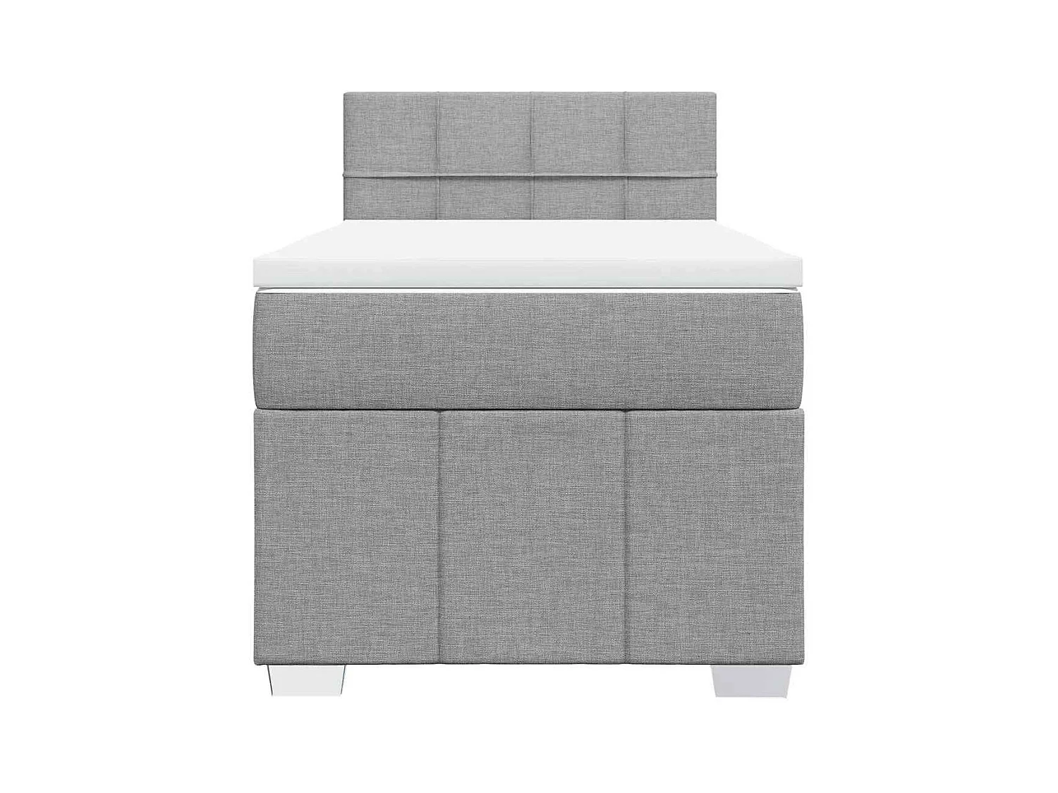 Boxspring met matras stof lichtgrijs 80x200 cm