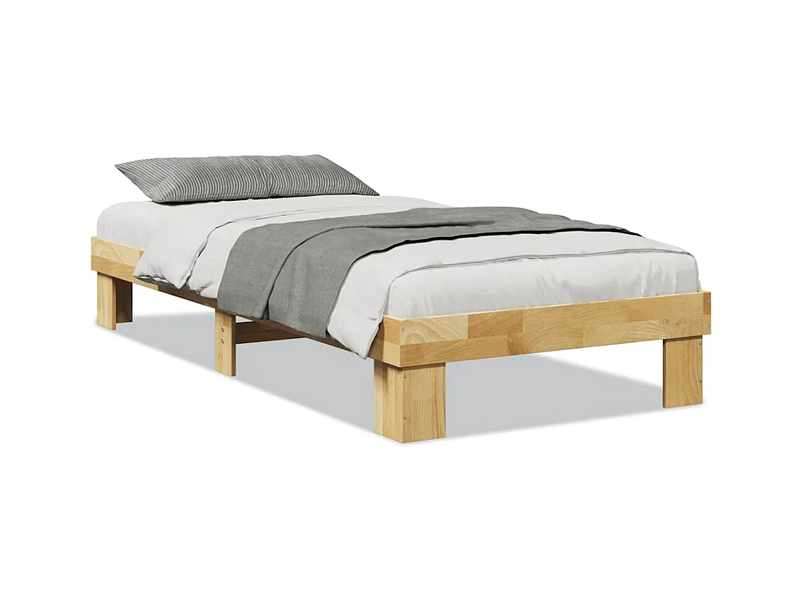 Struttura Letto Senza Materasso in Legno Massello di Rovere