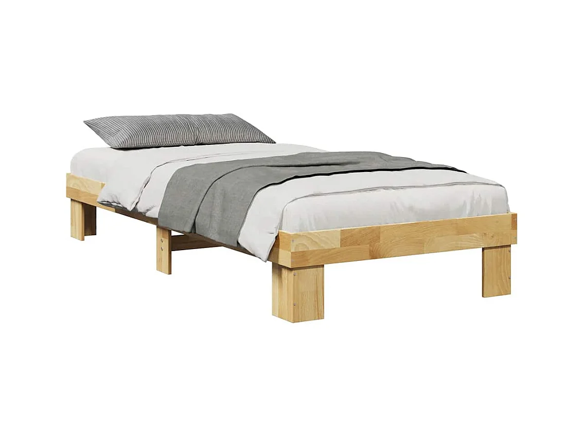 Struttura Letto Senza Materasso in Legno Massello di Rovere