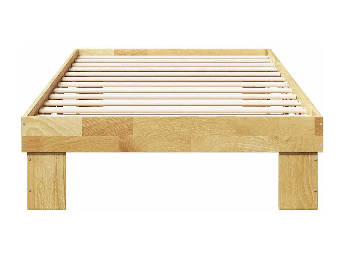 Cadre de lit sans matelas 80x200 cm bois massif de chêne