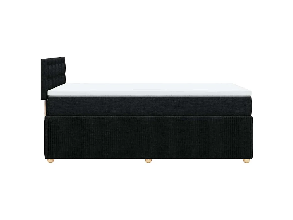 Sommier à lattes de lit et matelas Noir 80x200 cm Tissu