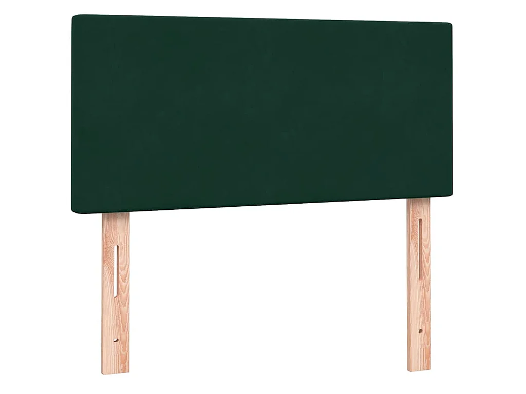 Giroletto a Molle con Materasso Verde Scuro 80x220 cm Velluto