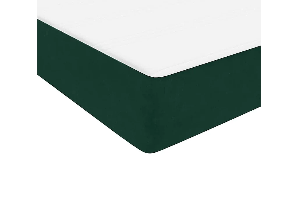 Giroletto a Molle con Materasso Verde Scuro 80x220 cm Velluto