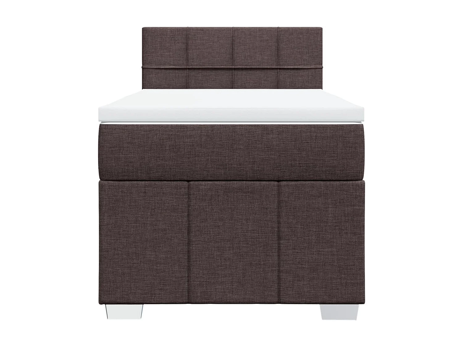 Giroletto a Molle con Materasso Marrone Scuro 80x200 cm Tessuto