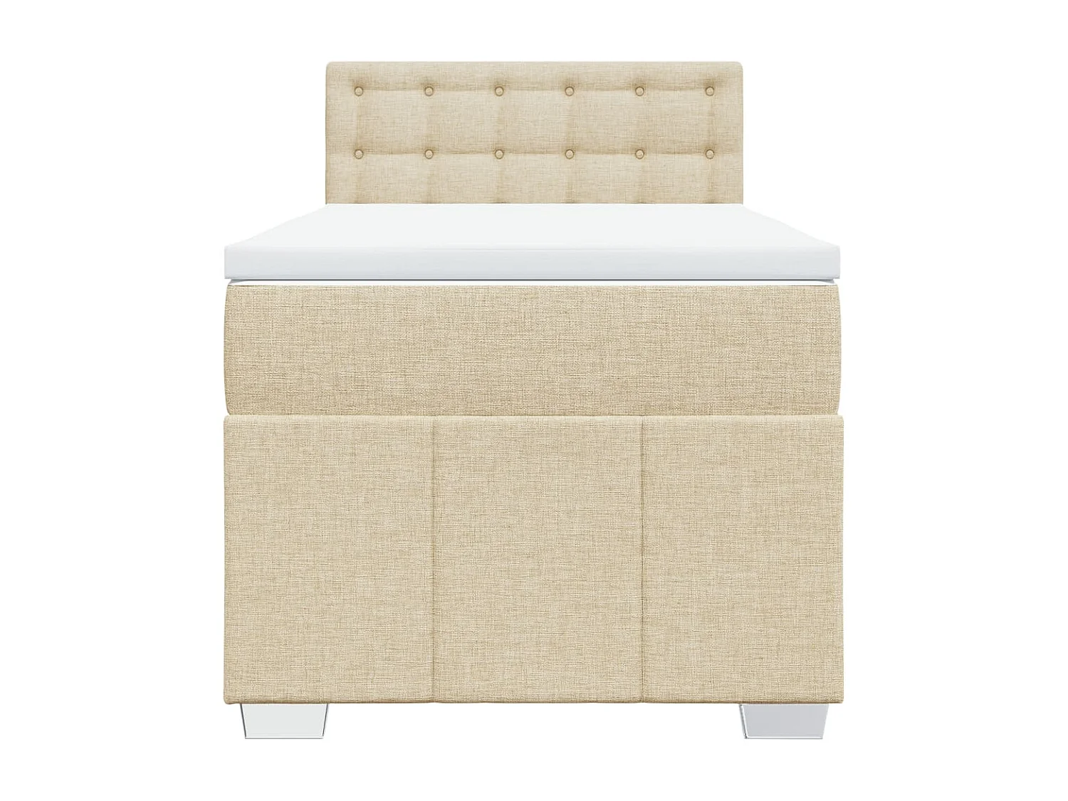 Cama com molas/colchão 80x200 cm tecido cor crème