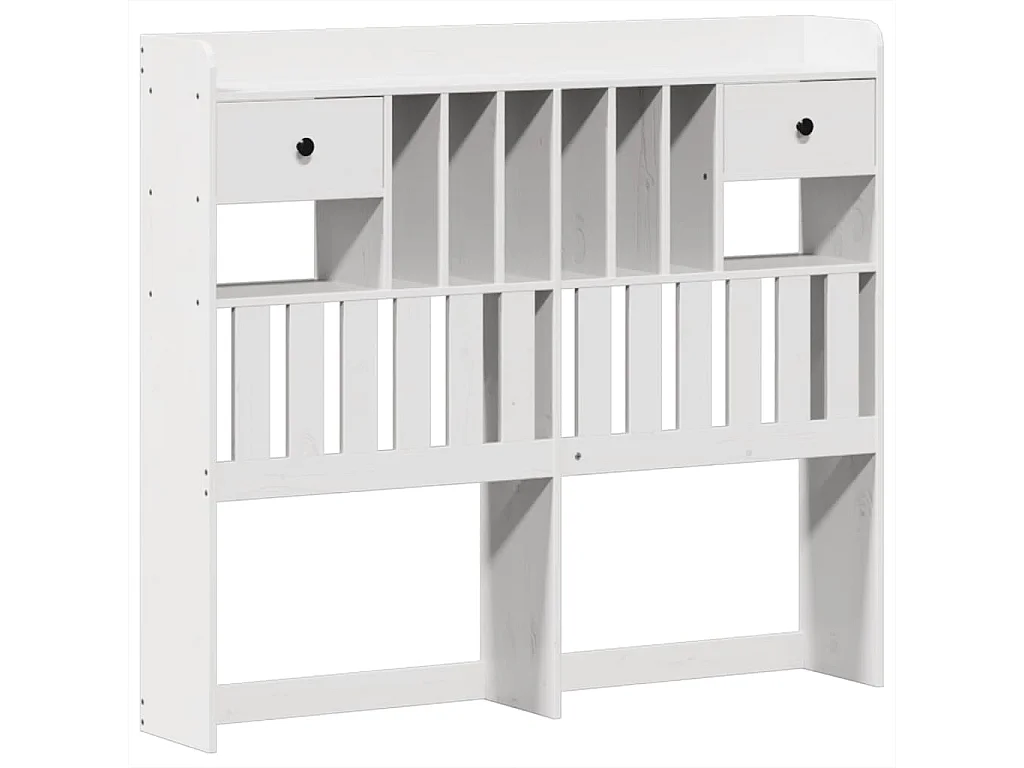 Cama sem colchão 135x190 cm madeira de pinho maciça branco