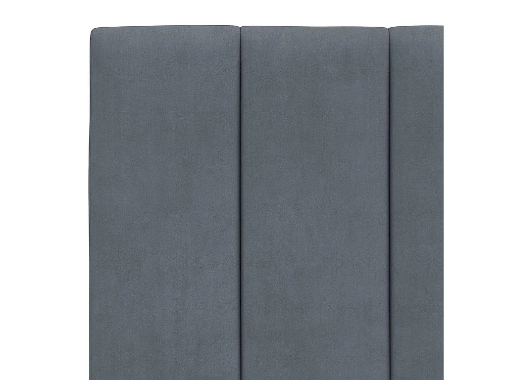 Cadre de lit sans matelas Hanko gris foncé 80x200 cm velours
