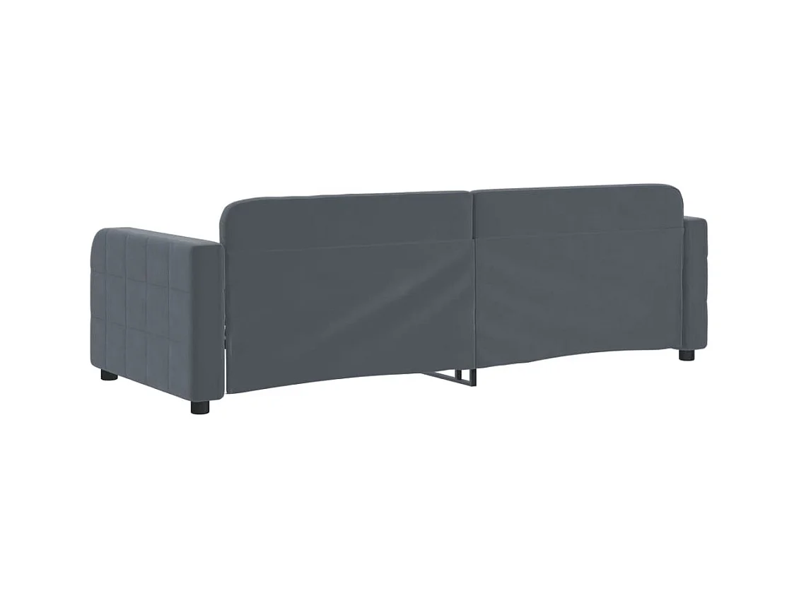 Lit de repos gris foncé 80x200 cm velours