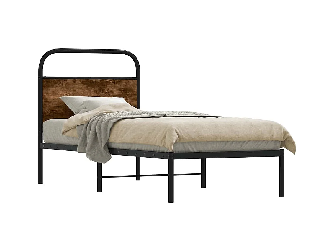 Giroletto senza Materasso Rovere Fumo 75x190 cm in Truciolato