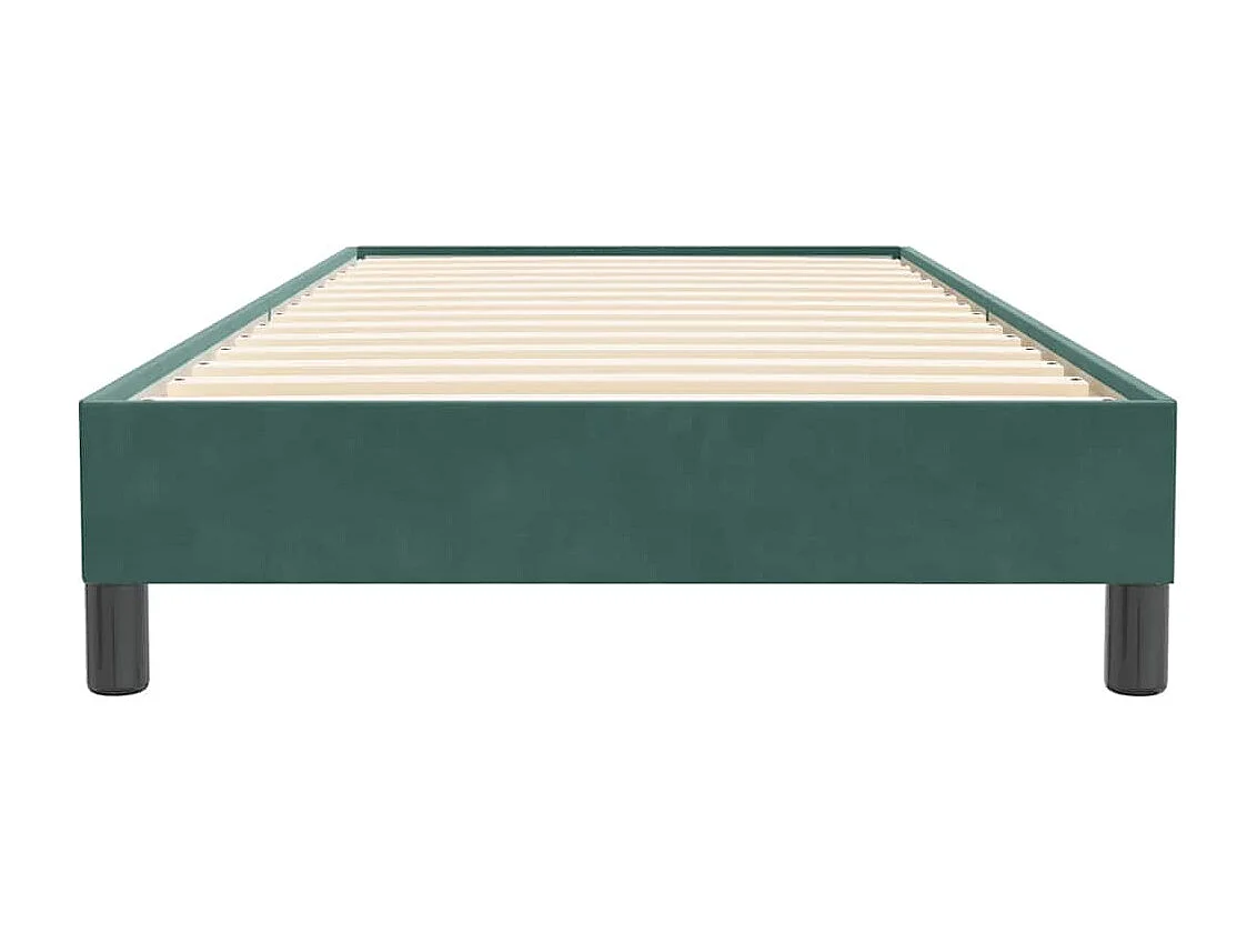 Boxspringbett ohne Matratze Dunkelgrün 80x220 cm Samt