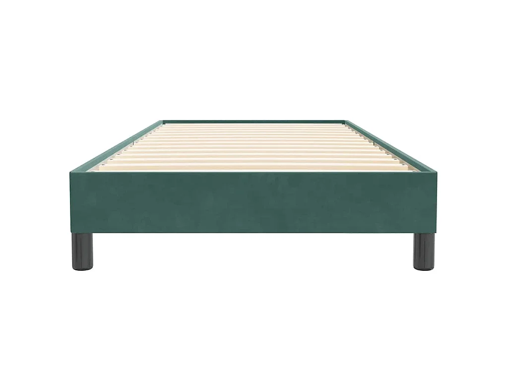 Sommier à lattes de lit sans matelas vert foncé 80x220 cm