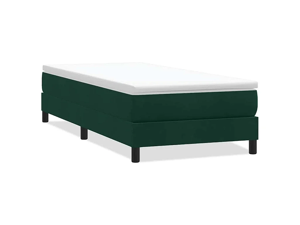 Sommier à lattes de lit sans matelas vert foncé 80x220 cm