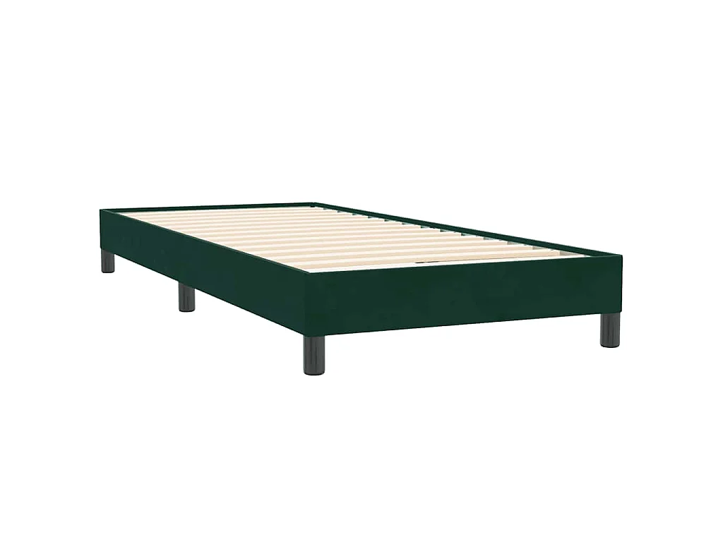 Sommier à lattes de lit sans matelas vert foncé 80x220 cm