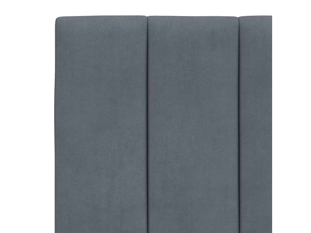 Lit avec matelas Hanko gris foncé 80x200 cm velours