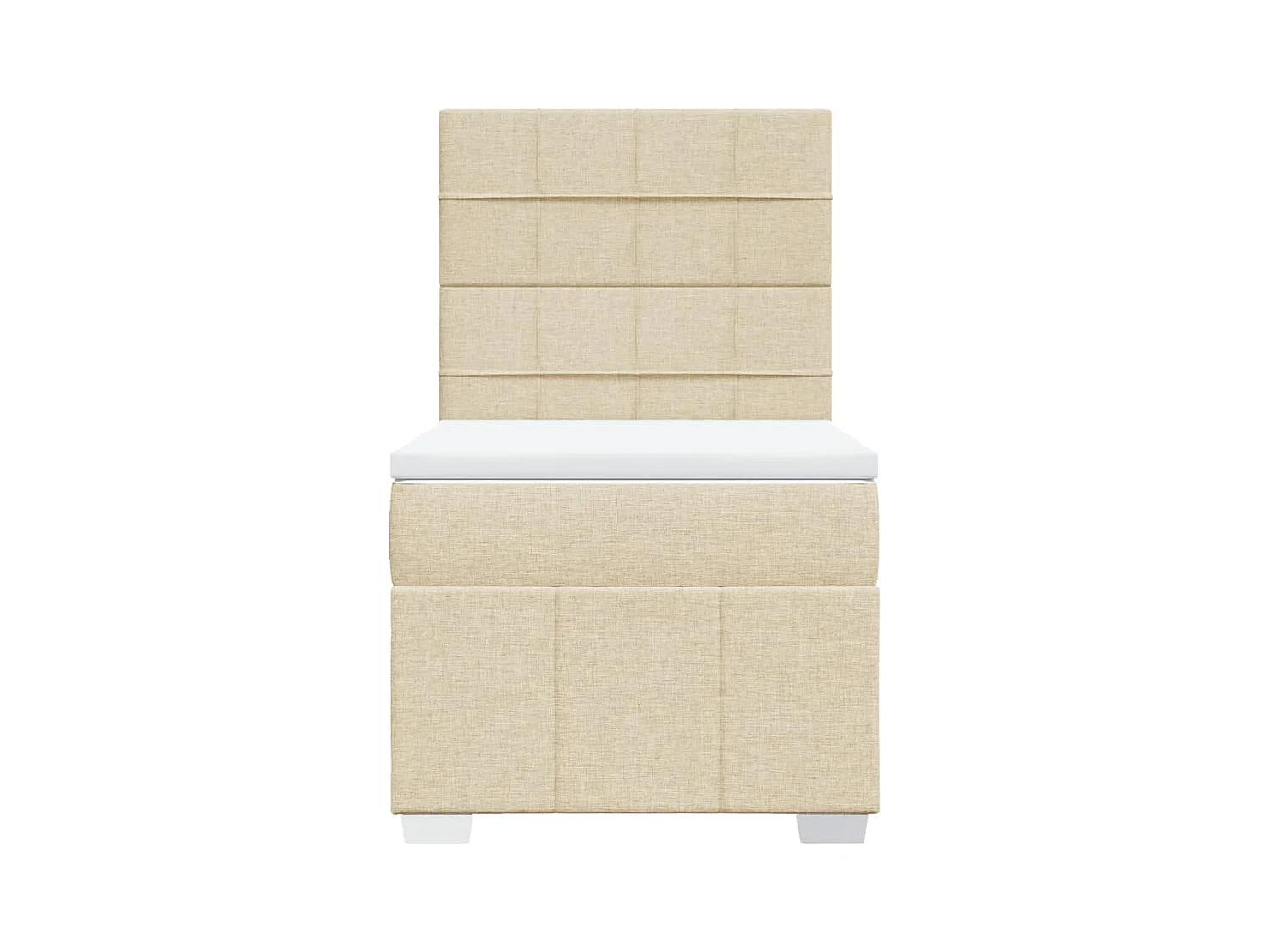 Cama com molas/colchão 80x200 cm tecido cor crème