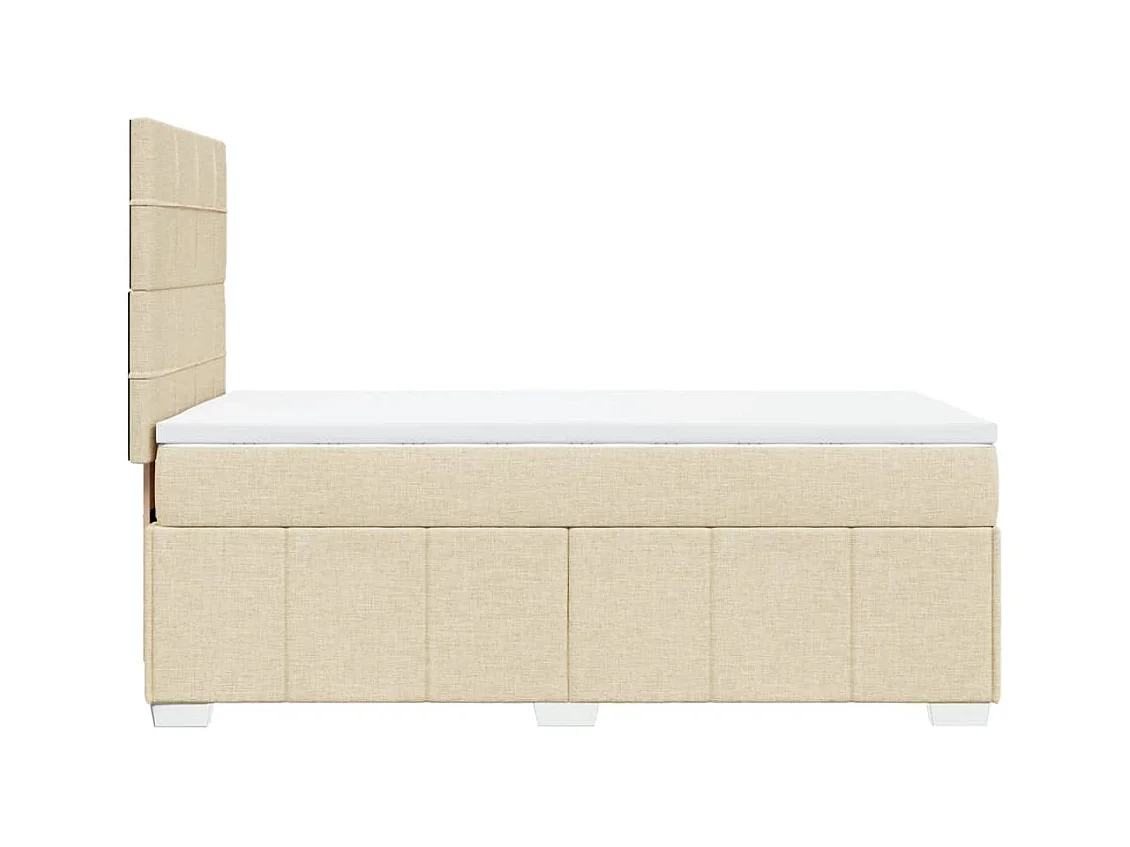 Cama com molas/colchão 80x200 cm tecido cor crème