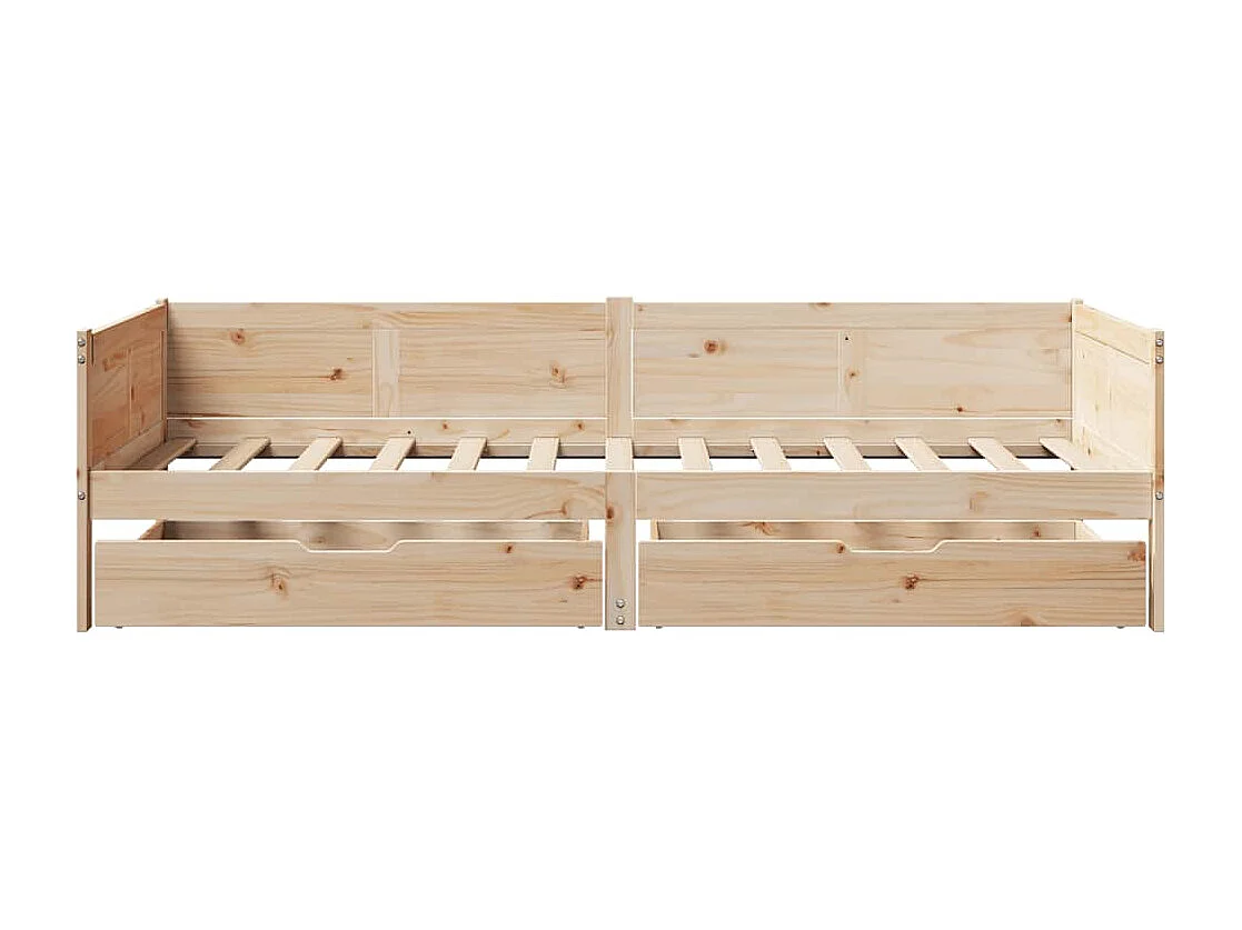 Lit de jour avec tiroirs sans matelas 80x200 cm bois massif