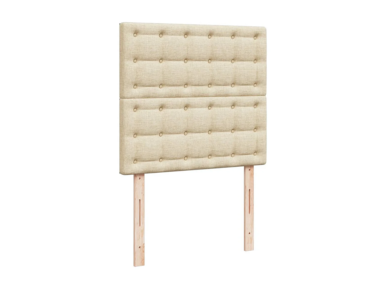 Boxspring met matras stof crèmekleurig 80x200 cm