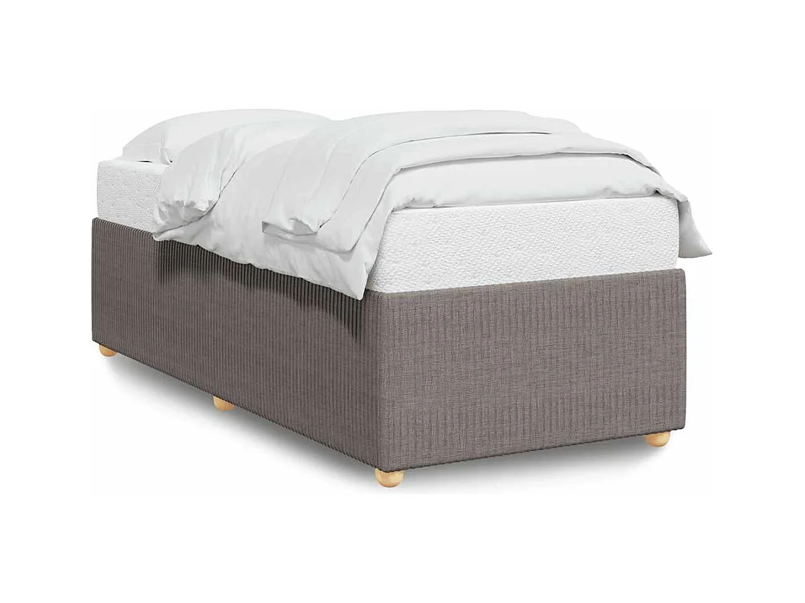 Cadre de lit sans matelas taupe 80x200 cm tissu