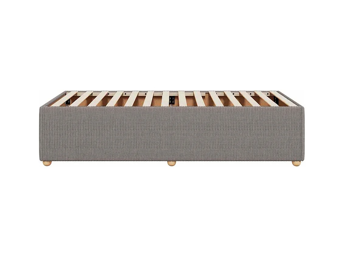 Cadre de lit sans matelas taupe 80x200 cm tissu