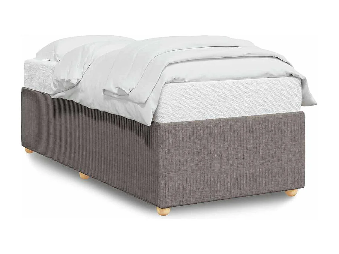 Cadre de lit sans matelas taupe 80x200 cm tissu
